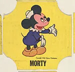 Morty, from the Disney Cartoon Characters bread end labels series (D290-6) — Walt Disney Productions