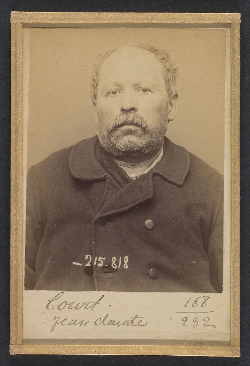 Court. Jean-Claude. 58 ans, né à Cherissey-le-M. (Haute-Savoie). Marchand de pains d'épices. Anarchiste. 17/3/94 — Alphonse Bertillon