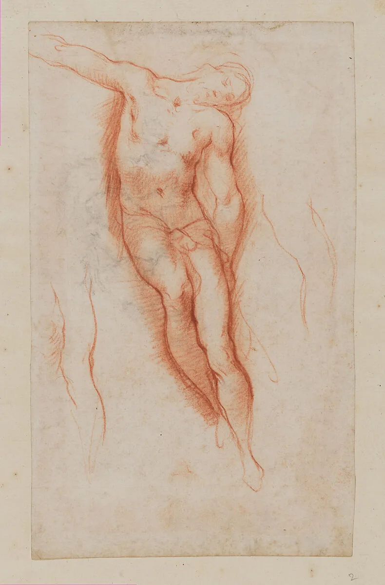 Study for the Figure of Christ in a Deposition — Ventura Salimbeni