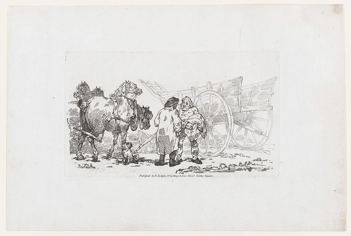 Drayhorses, Draymen & Malsters, from A New Book of Horses and Carriages — Elizabeth Jackson|Thomas Rowlandson