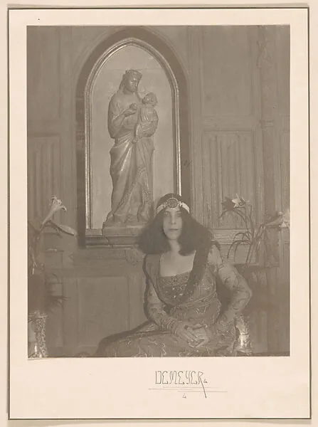 Florence Blumenthal in the Library at 50 East 70th Street — Adolf de Meyer