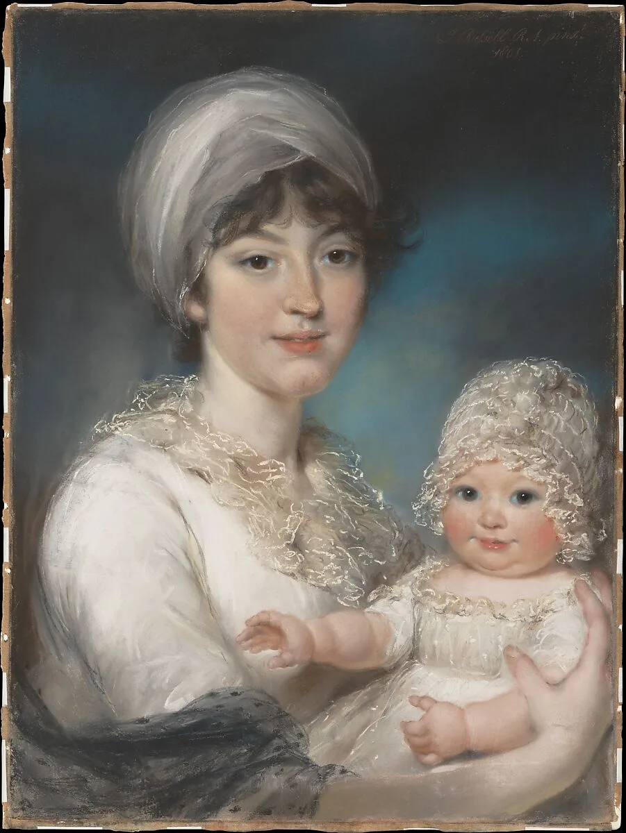 Mrs. Robert Shurlock (Henrietta Ann Jane Russell, 1775–1849) and Her Daughter Ann — John Russell