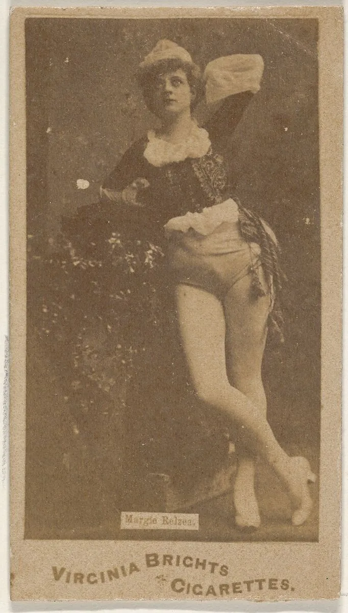 Margie Relzea, from the Actors and Actresses series (N45, Type 1) for Virginia Brights Cigarettes — Allen & Ginter