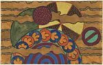 Horizontal Panel with Five Overlapping Circles of Different Designs, Interwoven with Horizontal Ribbons — Anonymous, French, 20th century