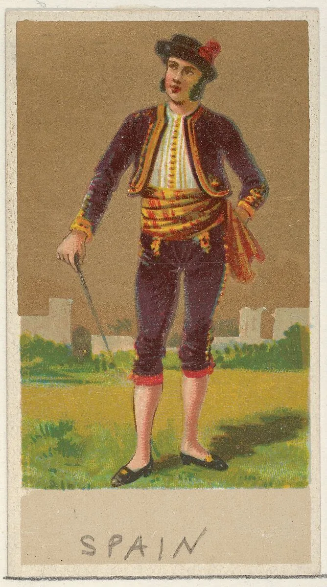 Spain, from the Natives in Costume series (N16), Teofani Issue, for Allen & Ginter Cigarettes Brands — Allen & Ginter|Teofani & Company