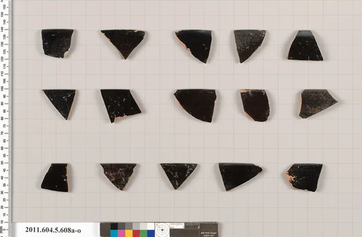 Terracotta rim fragments of kylikes (drinking cups)