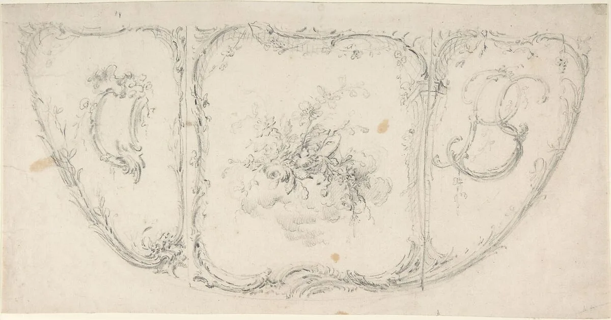 Design for the Side of a Carriage — Anonymous, French, 18th century