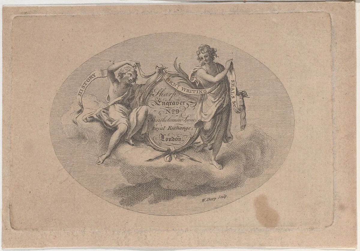 Trade Card for William Sharp, Engraver — William Sharp