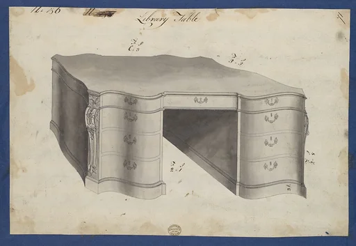Library Table, from Chippendale Drawings, Vol. II