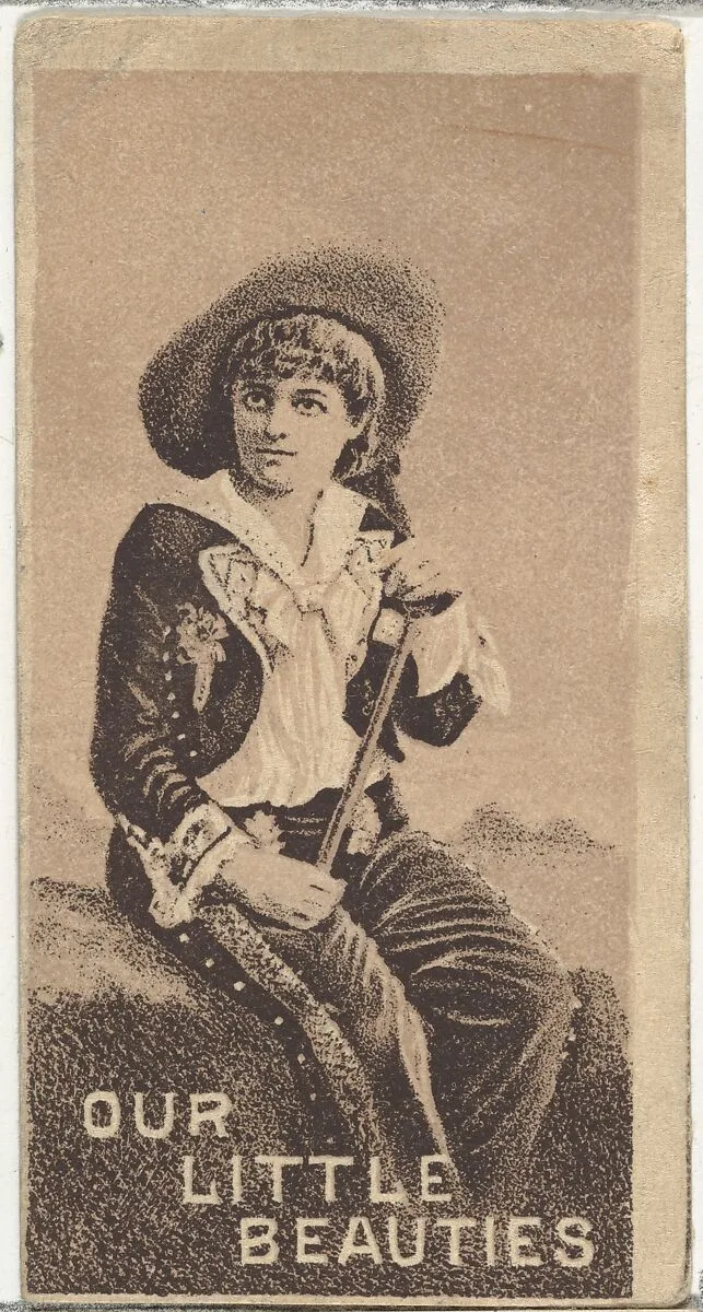 From the Actresses series (N57) promoting Our Little Beauties Cigarettes for Allen & Ginter brand tobacco products — Allen & Ginter|A. Hoen & Co.