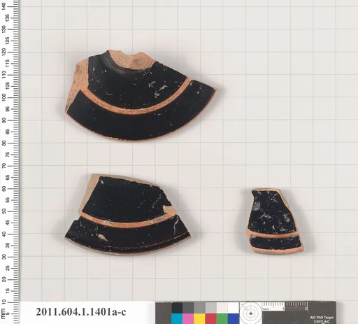 Terracotta fragments of kylikes (drinking cups)