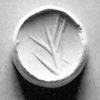 Stamp seal (scaraboid with pointed top) with plant