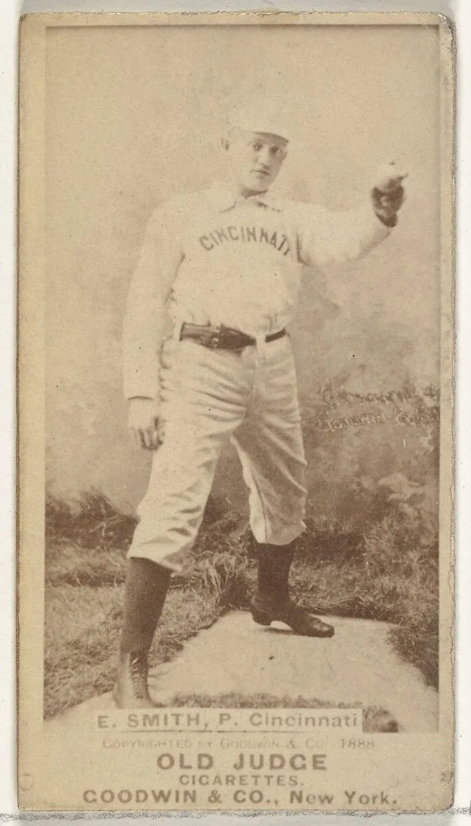 Elmer Ellsworth "Mike" Smith, Pitcher, Cincinnati, from the Old Judge series (N172) for Old Judge Cigarettes — Goodwin & Company
