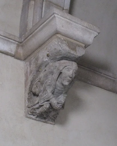 Corbel with Female Figure with Clasped Hands