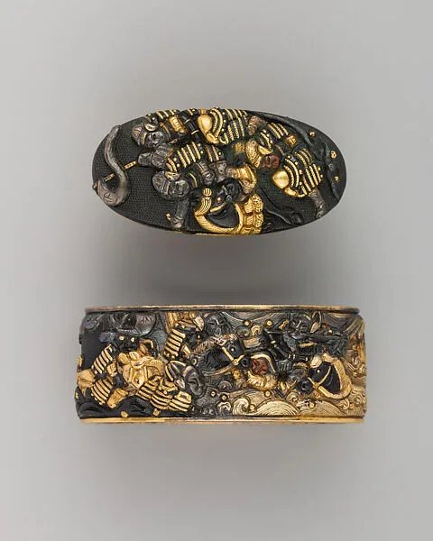 Sword-Hilt Collar and Pommel (Fuchigashira) — Unknown