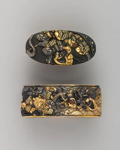 Sword-Hilt Collar and Pommel (Fuchigashira)