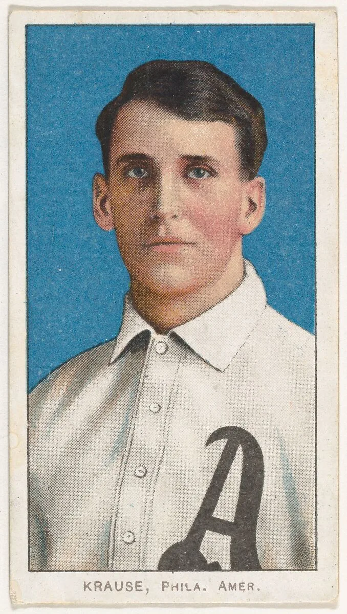 Krause, Philadelphia, American League, from the White Border series (T206) for the American Tobacco Company — American Tobacco Company