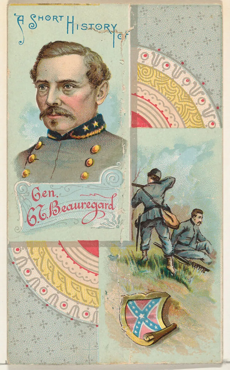 A Short History of General G. T. Beauregard, from the Histories of Generals series (N114) issued by W. Duke, Sons & Co. to promote Honest Long Cut Smoking and Chewing Tobacco — W. Duke, Sons & Co.|Knapp & Company