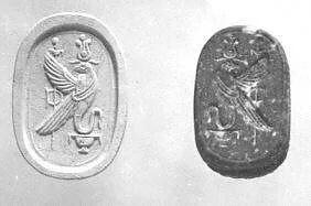 Scarab seal with human head — Unknown