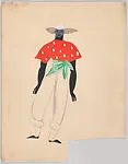 Drawing for a theatrical costume for the number '(Island in the) West Indies' in 'Ziegfeld Follies of 1936' — Vincente Minnelli