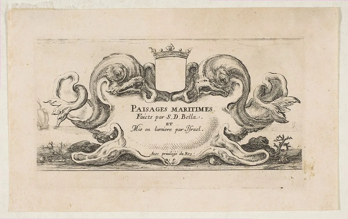 Title Page: Paisages maritimes — Stefano della Bella|Israël Henriet