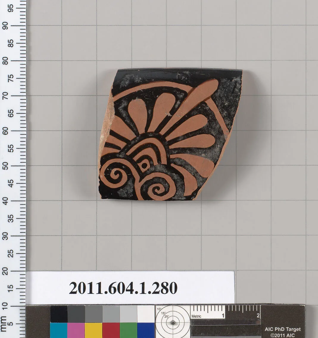 Terracotta rim fragment of a kylix (drinking cup) — Unknown