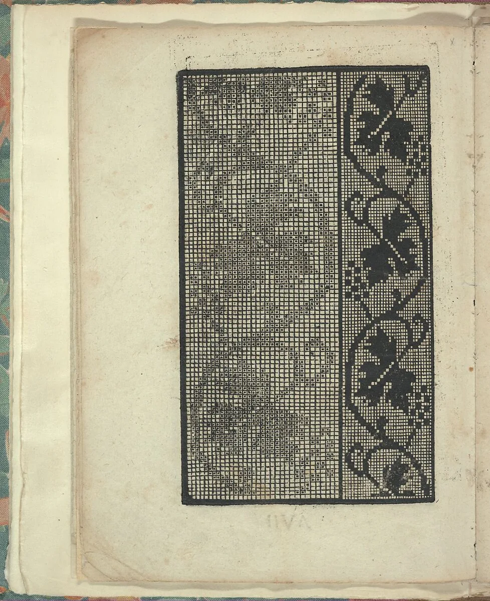 Opera Nova Universali intitulata Corona di racammi, page 7 (verso) — Giovanni Andrea Vavassore