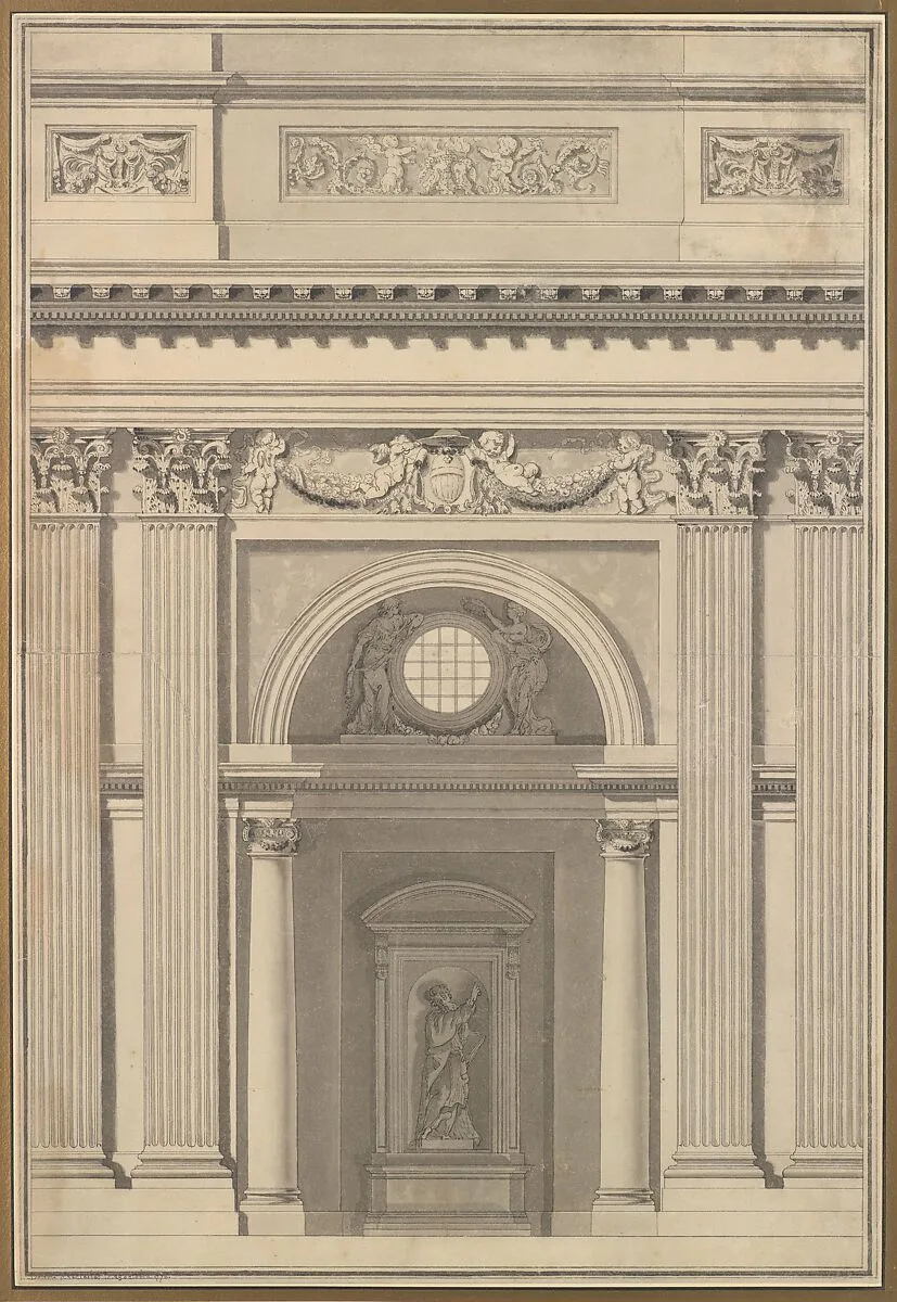 Elevation of a Wall — Jean Guillaume Moitte