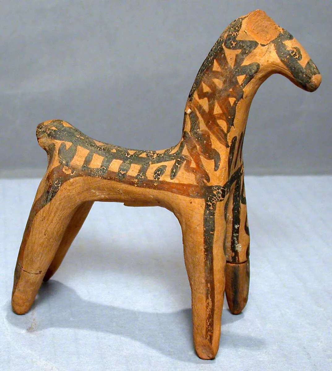 Terracotta statuette of a horse — Unknown