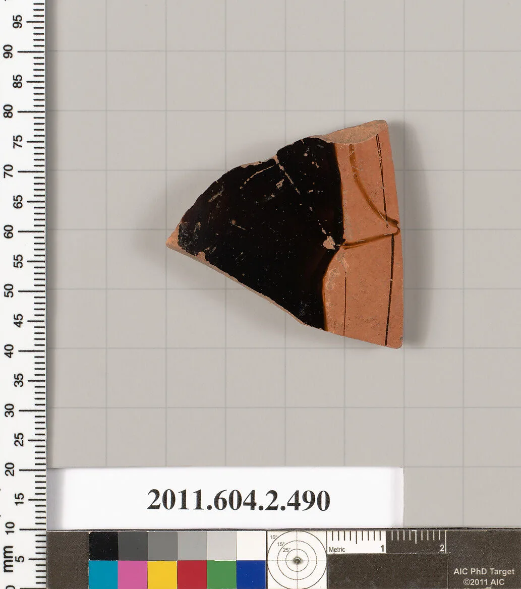 Terracotta fragment of a column-krater (bowl for mixing wine and water) — Unknown
