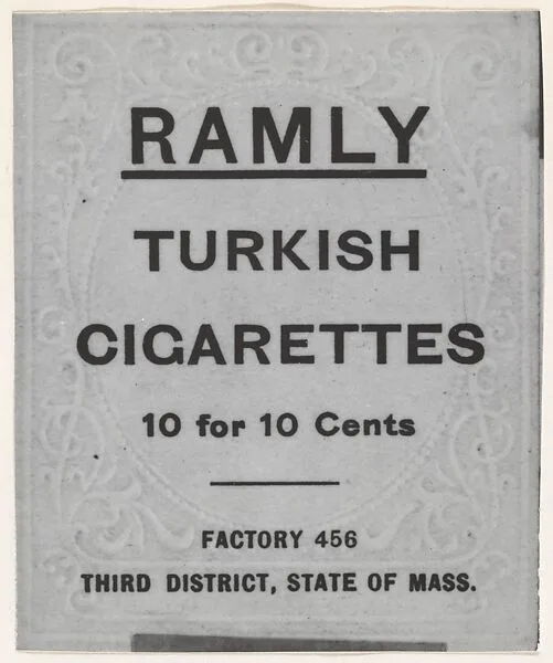 Facsimile of Ramly Card Verso, from the Baseball Players (Ramlys) series (T204) issued by the Mentor Company to promote Ramly Cigarettes — Mentor Company, Boston|Carl Homer Studios, Boston