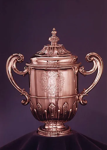 Two-handled cup with cover