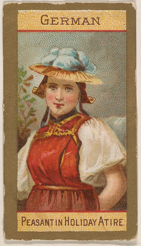 German, Peasant in Holiday Attire, from Types of Nationalities (N240) issued by Kinney Bros. — Kinney Brothers Tobacco Company