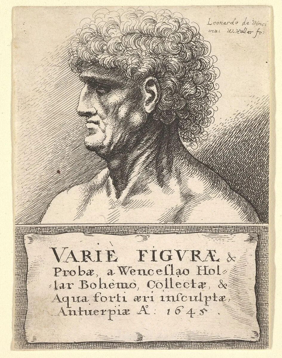 Title-page to "Varie Figuræ & Probæ" — Leonardo da Vinci|Wenceslaus Hollar