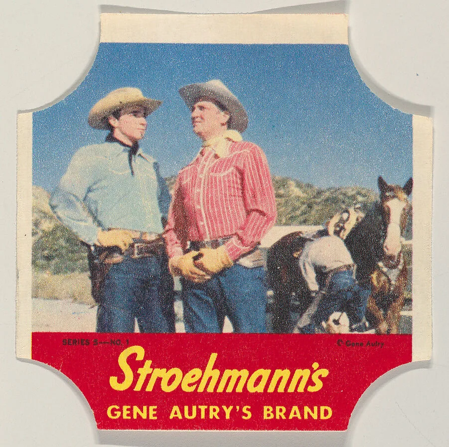 Gene Autry's Brand, Series 5, No. 1, from the Gene Autry's Brand bread end labels series (D290-7) issued by Stroehmann Bread Company — Stroehmann Bread Company