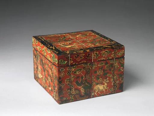 장생 무늬 화각 상자 조선|長生文華角箱子 朝鮮|Box decorated with auspicious symbols