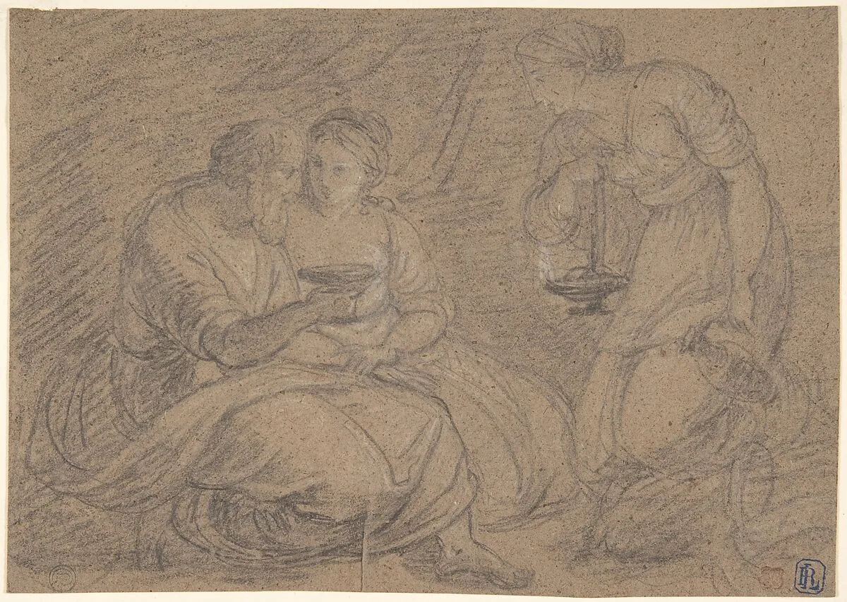 Lot and his Daughters — Anonymous, Italian, 17th century