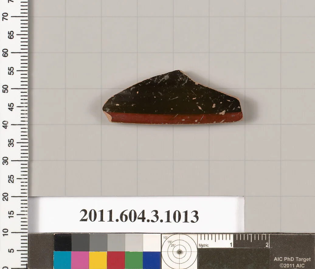 Terracotta fragment of a lekanis (covered dish)? — Unknown