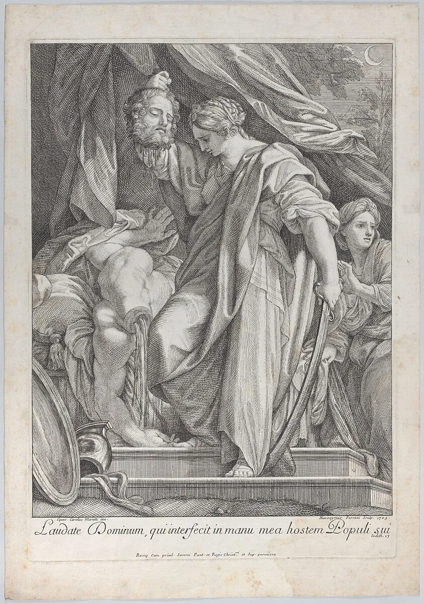 Judith cutting the head off Holofernes — Hieronymus Ferroni|Carlo Maratti