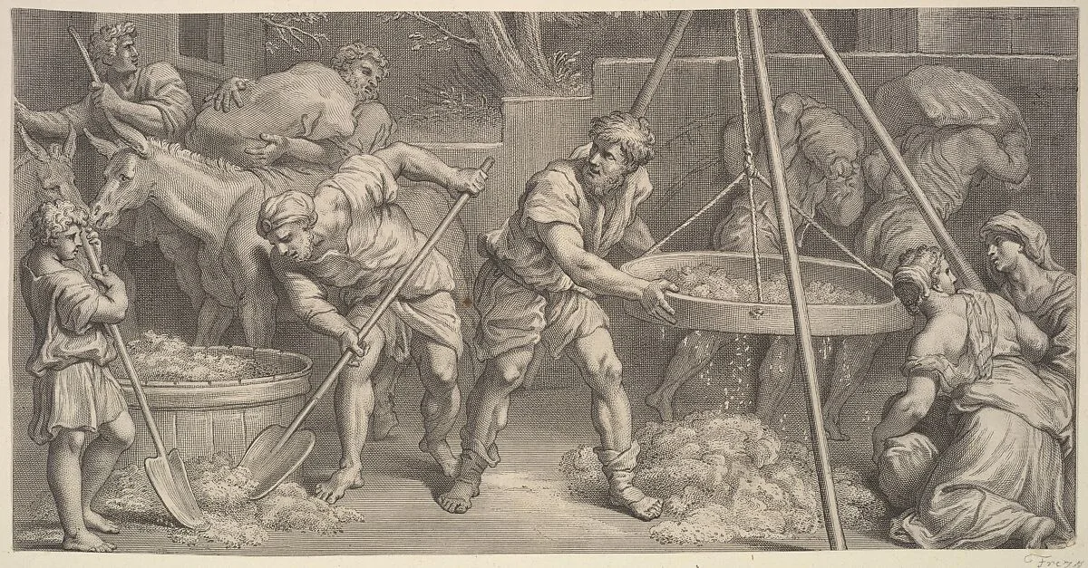 Men with seive — Giovanni Girolamo Frezza|Carlo Maratti