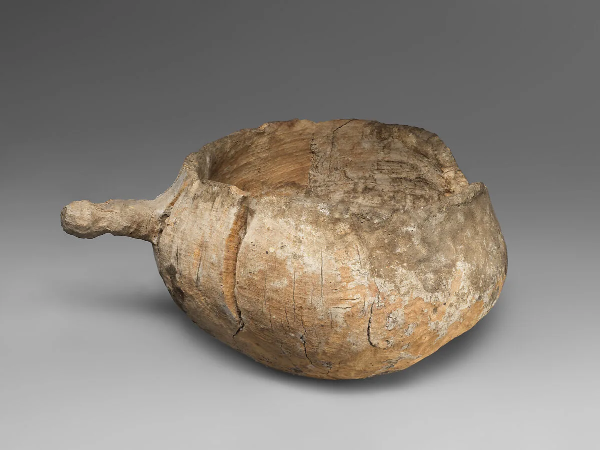 Circular wooden drinking cup — Unknown