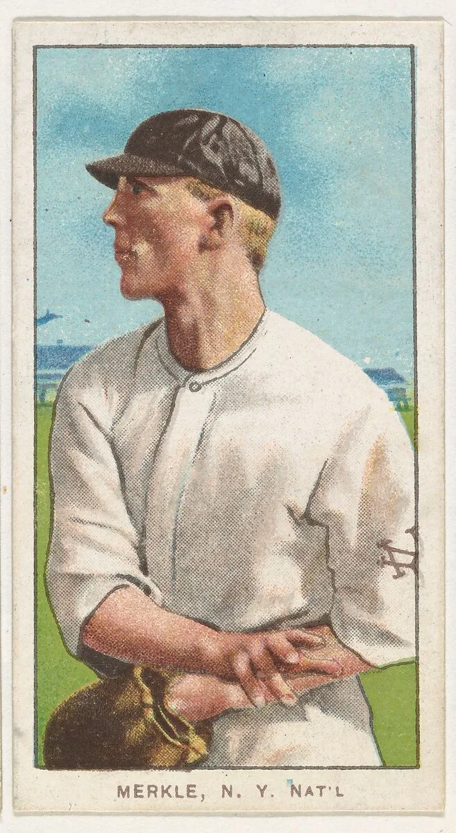 Merkle, New York, National League, from the White Border series (T206) for the American Tobacco Company — American Tobacco Company