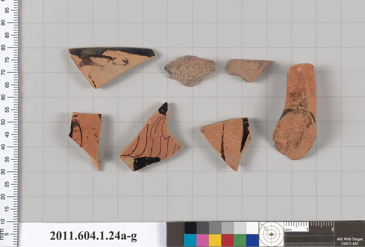 Terracotta fragments of kylikes (drinking cups) — Unknown
