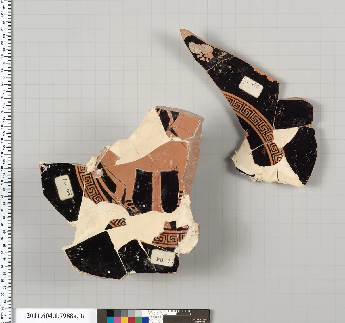 Terracotta fragments of a kylix (drinking cup) — Unknown