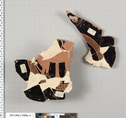 Terracotta fragments of a kylix (drinking cup)