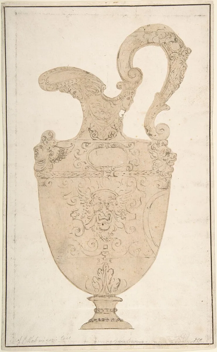 Design of Antique Pitcher — Anonymous, Italian, 16th century