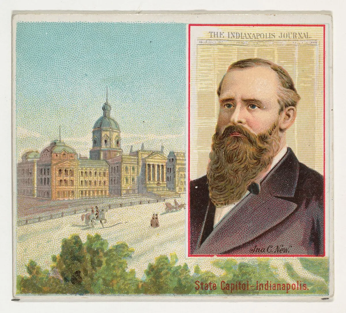 John C. New, The Indianapolis Journal, from the American Editors series (N35) for Allen & Ginter Cigarettes — Allen & Ginter
