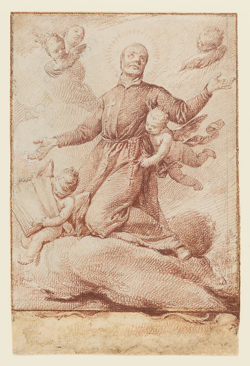 Saint Ignatius with Putti — Anonymous, Italian, Bolognese 18th century artist