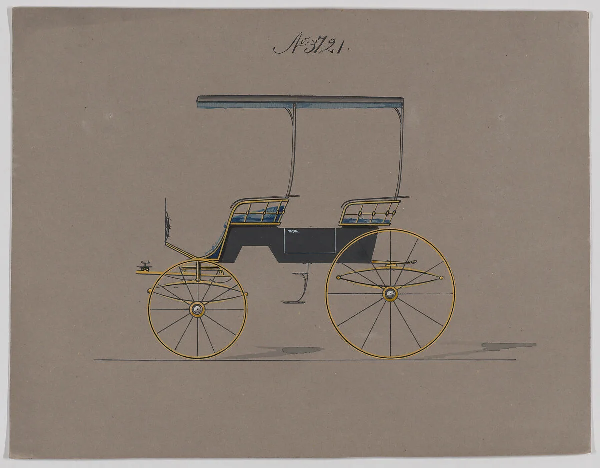 Design for Canopy Top Phaeton, no. 3721 — Brewster & Co.
