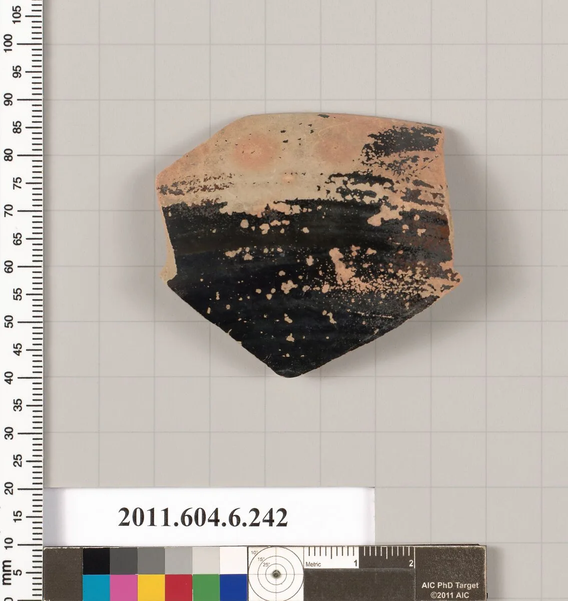 Terracotta rim fragment of a bowl — Unknown